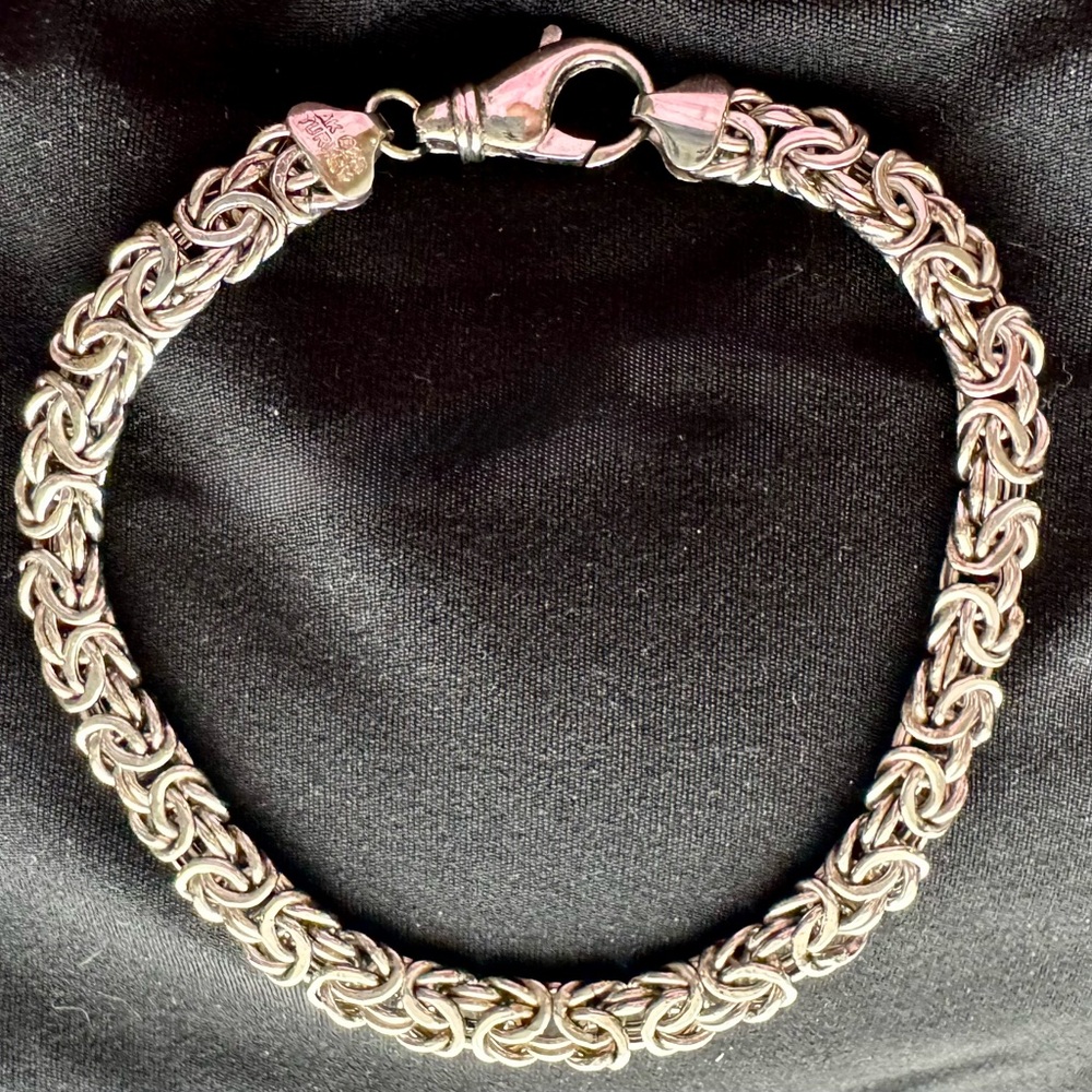NEW ROSS SIMONS 8” STERLING ITALIAN BYZANTINE BRACELET - Picture 6 of 9